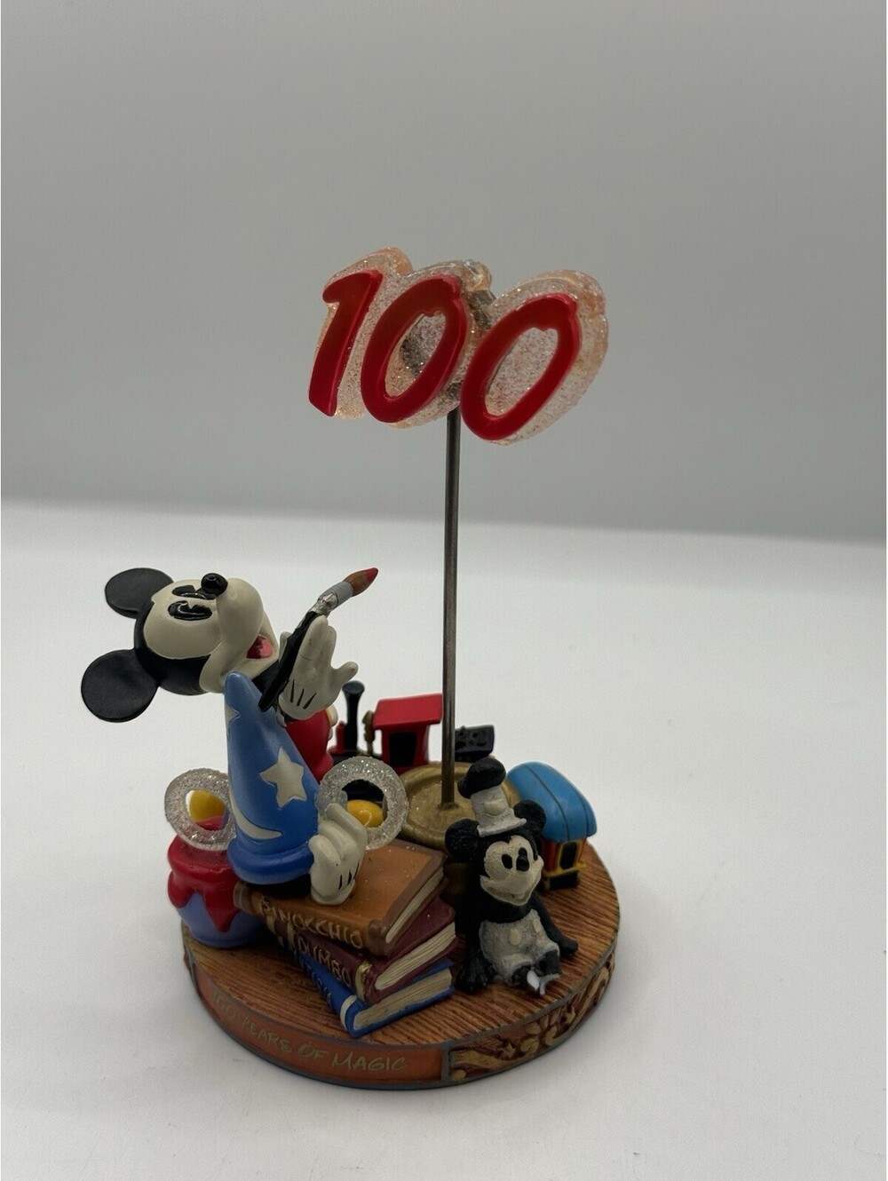 Walt Disney World 100 Years Of Magic Figurine Mickey Mouse Photo Card Holder